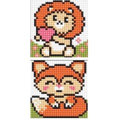 Набір з алмазною мозаїкою на магнітній основі "Руді звірята" 9x9 см