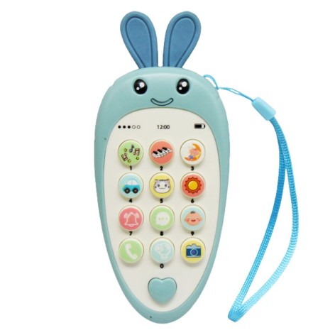 Телефон мобільний зайченя сіро-блакитний