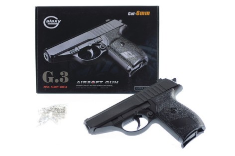 Пистолет металлический на шариках Walther PPS в кор. 