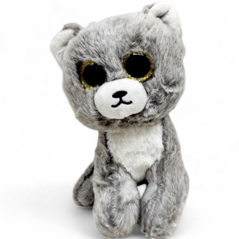 М'яка іграшка "Очі. Котик" (18 см), сірий