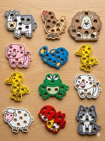 Шнуровка Животные 16см