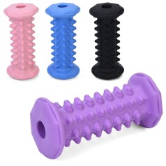 Массажер ролик массажный, массажер-валик, для рук и ног, 15-7-7см, TPR, 4 цвета, в п/э /50/