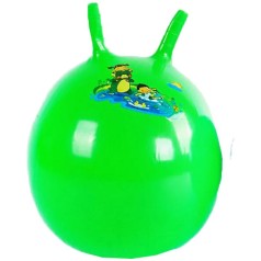 Мяч для фитнеса с рожками, зеленый