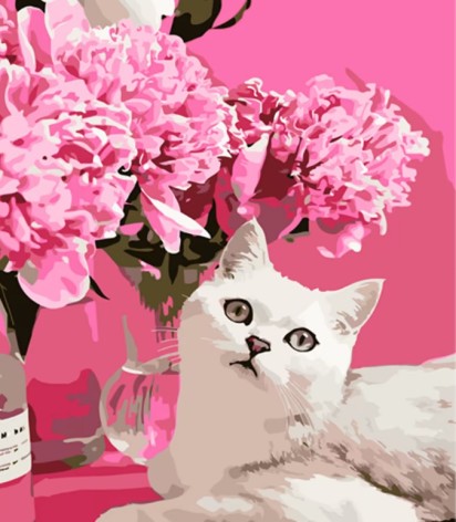 Набір для розпису за номерами Ніжність у рожевому Strateg розміром 30х40 см (LY73)