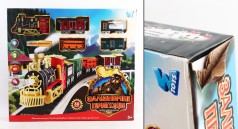 УЦЕНКА 30% Залізничні пригоди WToys, українською, підсвічування, пісня, парогенератор, автоматичний рух, 4 вагони, декорації, платформа, в кор. 