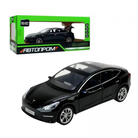 МАШИНА 1:24 Tesla model 3 (ЧЕРНАЯ)
