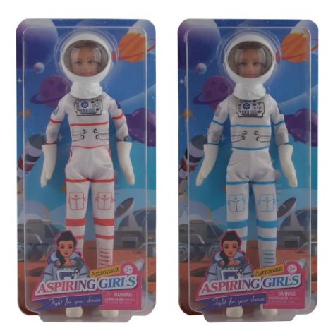 Кукла Defa 29 см, космонавт, 2 цвета, на листе, 15,5-33-6 см