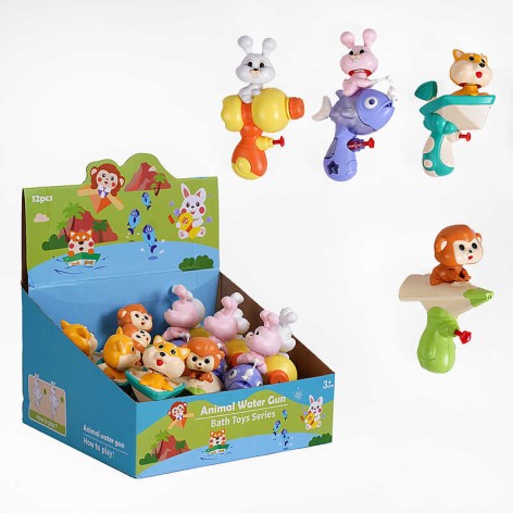 Водный пистолет механический, резиновые вставки, подвижные элементы, в кор. /12/144/12шт в кор.