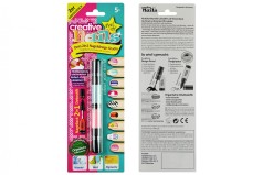 Детский лак-карандаш для ногтей Malinos Creative Nails на водной основе (2 цвета бирюзовый + розовый)