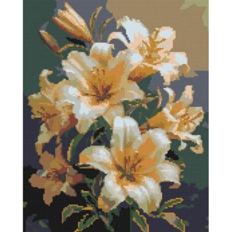 Алмазна мозаїка Origami "ЯСКРАВІ ЛІЛІЇ" 40x50 см