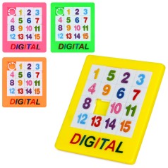 Гра П'ятнашки, головоломка, 6,5-8см, мікс кольорів, у п/е 8-10,5-0,5см /450/