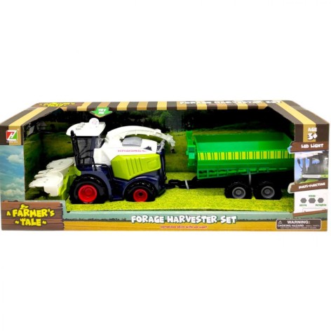 Игрушечный комбайн MIC с прицепом свет звук 40x14,5x13 см