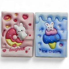 Блокнот на липучці А7 (7,5х10,5 см) "Зайка" 70 аркушів