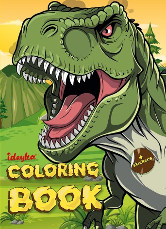Розмальовка зі стікерами Світ хижих динозаврів