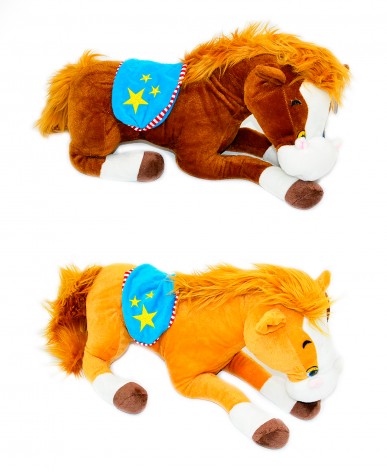М'яка іграшка Кінь звук, 2 кольори, 42 см