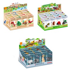 Конструктор від 90дет, в кор-ці, 3види дисплеїв (динозаври,комахи, тварини), (8видів) /20/320/16шт в кор. 32-12-17см