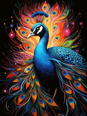 Набір для творчості алмазна картина Магія павича Strateg розміром 30х40 см (HEG88146)