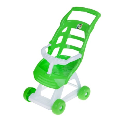 Коляска для куклы Orion зеленая с пластиковыми колесами
