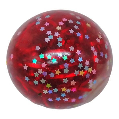 Антистресс с конфетти Шар рубиновый