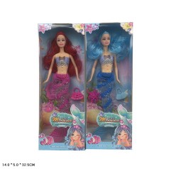 Кукла 29см YY2088D русалка с аксесс.муз.свет.2в.кор.32,5*5*14 