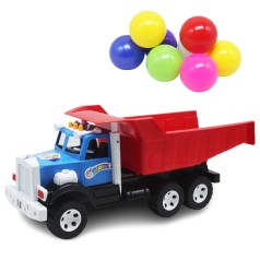 Вантажівка Фарго з великими кулями синя+червона