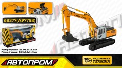 Будтехніка мет. АВТОПРОМ 1:50 Екскаватор, бат,світло,звук,рухливі деталі,у кор. 26,5*13,5*8,5см 