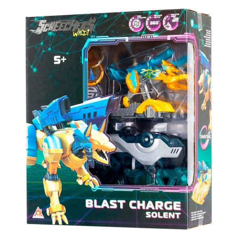 Игровой набор Screechers Wild! S5 L1 V2 - СОЛЕНТ (запускач-бластер, машинка-трансформер)