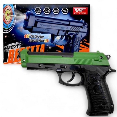 Пістолет "BERETTA", 2 кольори, підсвічування, звук