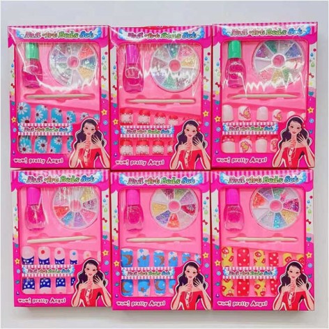 Нігті 6 видів, клей, лак, прикраси, мікс видів 13,5*9,5*1,5 см 