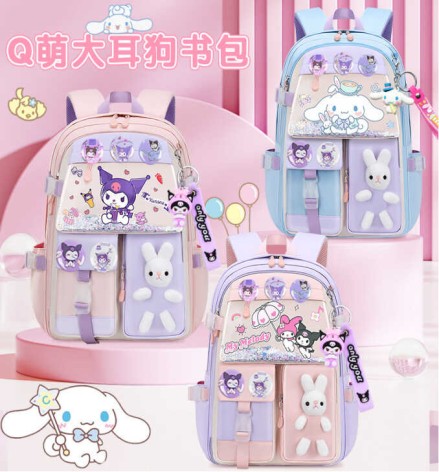 Рюкзак 3 вида, размер: 36х20х40 см, 2 отделения, 6 карманов, регулируемые лямки, на молнии, в п/е, МИКС видов 