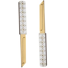 Сувенирные ножи "DOUBLE TANTO SILVER", дерево