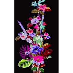 Набор для росписи Весенняя палитра на черном фоне размером 50х25 см (BH5025-9)