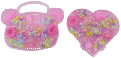 Набір для плетіння-намистинки з БІЖУТЕРІЄЮ в кор.Серце,Ведмедик-2в.(10*12)