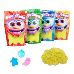 Кинетический песок Magic sand в пакете 39402-5 желтый, 0,350 кг Стратег /40/