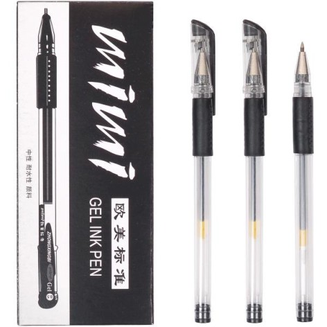 Ручка гелева 168/102 чорна 12шт в уп. 