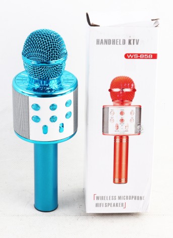 УЦЕНКА 30% Караоке мікрофон WS-858 БЛАКИТНИЙ //