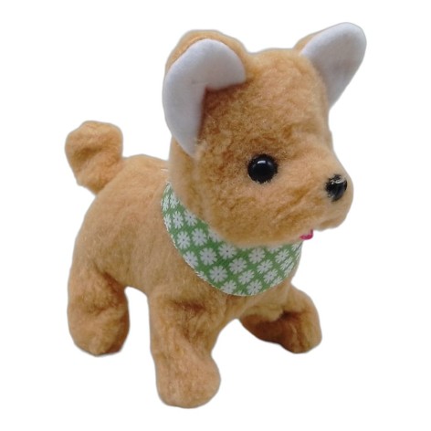 Мягкая интерактивная собачка (бежевый)