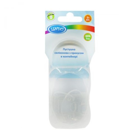 Силіконова пустушка з прикусом у контейнері