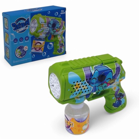 Пістолет з мильними бульбашками "Стіч" (зелений)