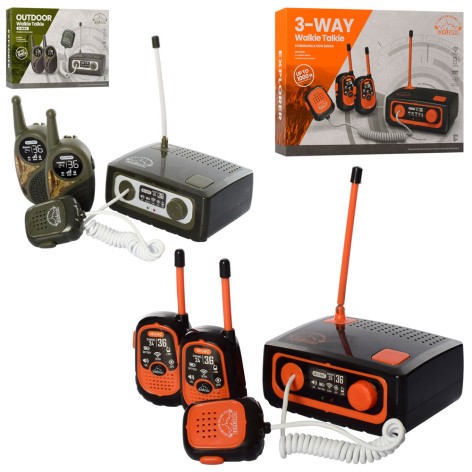 Рація 2шт, станція, звук, світло, на бат-ці, кор-ці, 41,5-30,5-8,5см 