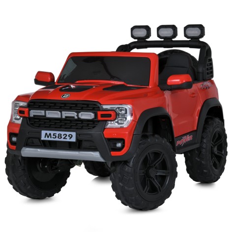 Машина Джип на акумуляторі M 5829EBLR-3 (1шт) 2,4G р/к, 1*12V9AH, 4*35W, MP3, SD, USB, BLUETOOTH, APP, EVA, шкіра, музика, світло, червоний