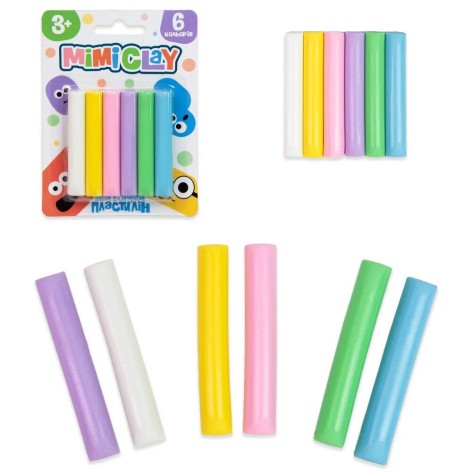 Набор для творчества Mimi clay 6 цветов Strateg на украинском языке (30425)
