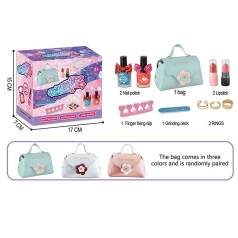 Косметика сумочка, розділювач, пилочка, лаки, помади, кільця, в кор. 