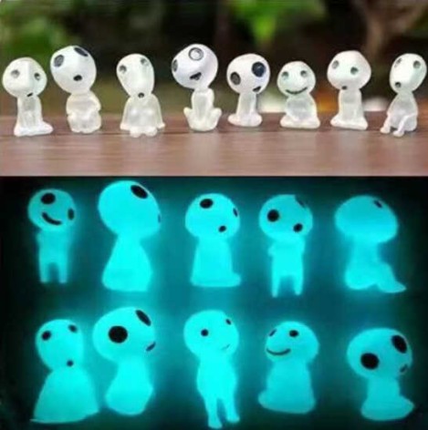 Неоновые люминесцентные фигурки, подсвечиваются голубым, в п/е, 10шт в уп.