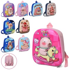 Рюкзак 25-31-6см, 1 отделение, 1 внутренняя карман, застежка-молния, капибара, микс видов, в п/э 