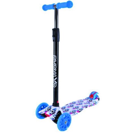 Самокат детский 4-х колес. MAXI, колеса PU светятся, пакет "Футбол" (ГОЛУБОЙ)