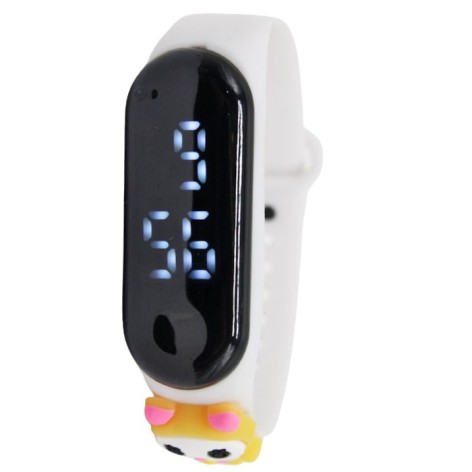 Сенсорные электронные часы (белый)