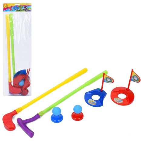 Гольф ключка 2шт 48см, лунка 2шт, м'яч 2шт, флаг 2шт, в п/э, 19-56-5см /60/