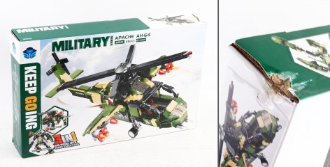 УЦЕНКА 30% Конструктор 3в1(вертоліт, динозавр, робот), 451дет, в кор-ці 38-24-6,5см /18/