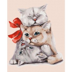 Картина за номерами: Пухнасті подарунки @Ольга Ведутова 40*50 BS52896